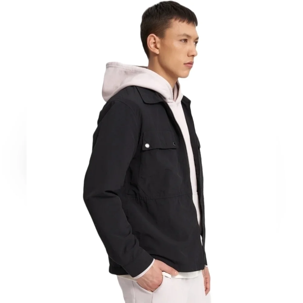 Noize Julian Minimalist Black Water-repellant Windbreaker Spring Jacket men XXL - Picture 2 of 16